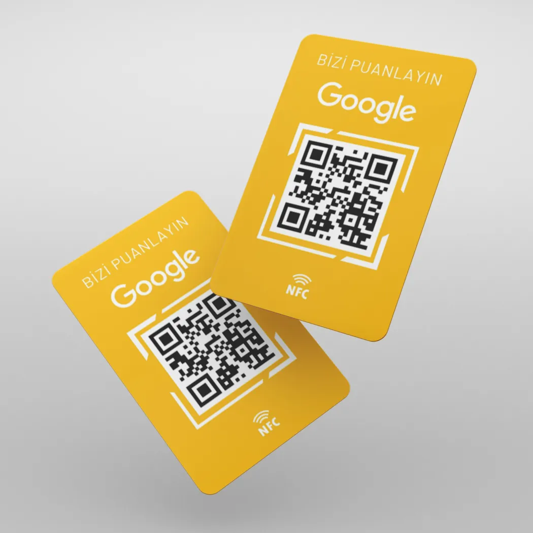 5 Yıldızlı Google Puanlama Kartı QR ve NFC Teknolojili Google Yorum Kartı fiyat, özellikler ve satın alma