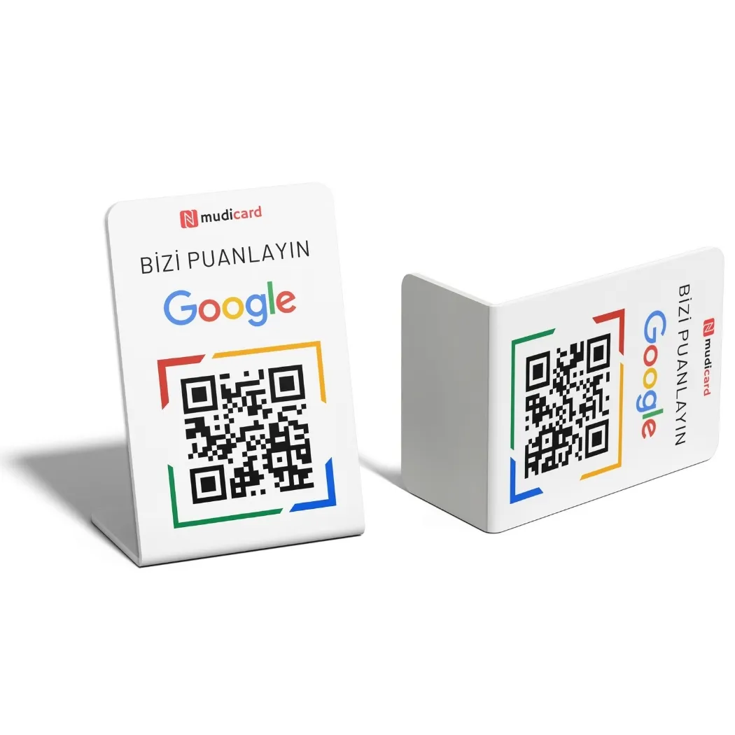Google Puanlama Yorum Standı Masaüstü QR Kodlu Pleksi Tasarım fiyat, özellikler ve satın alma
