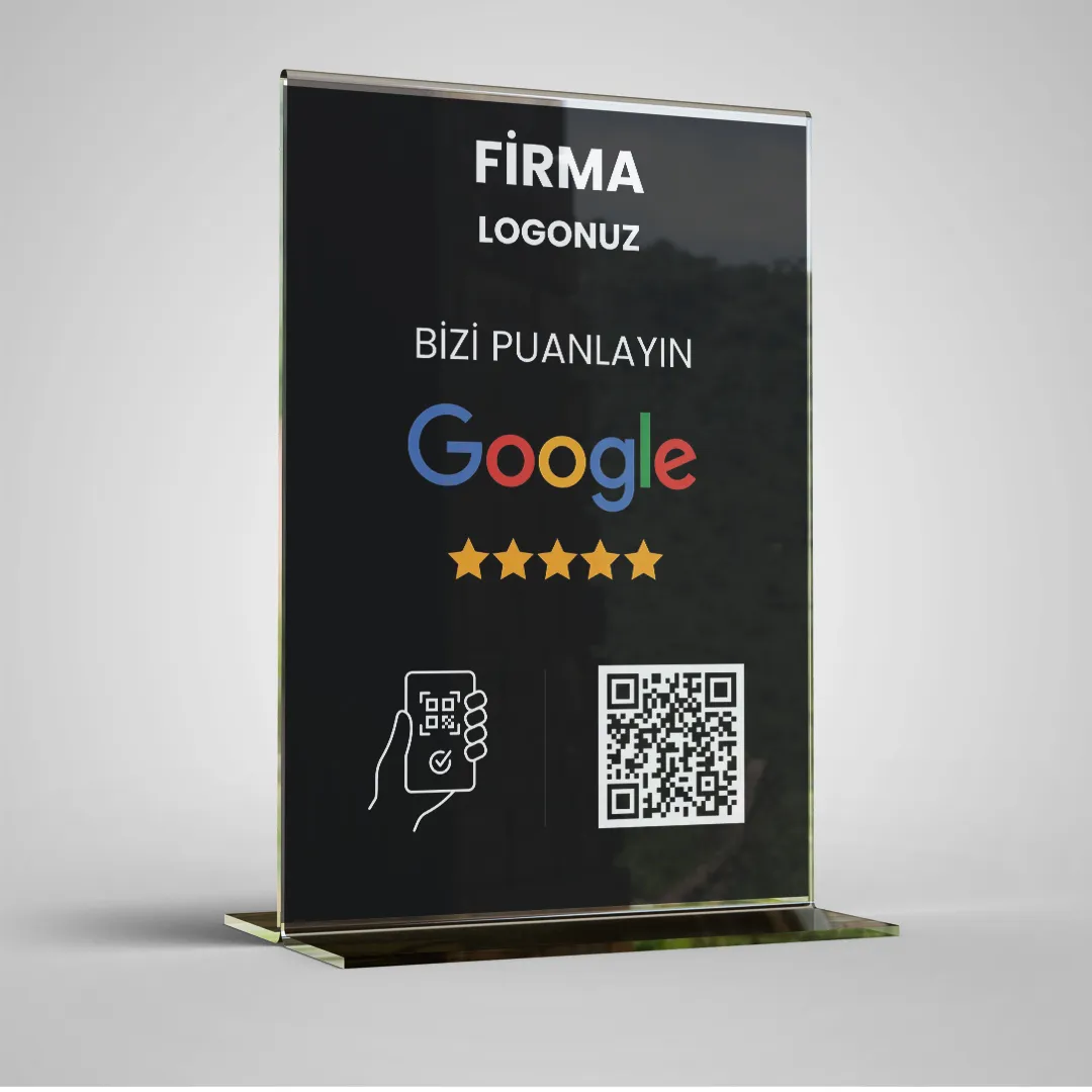 Google Yorum Standı Pleksi Modeli