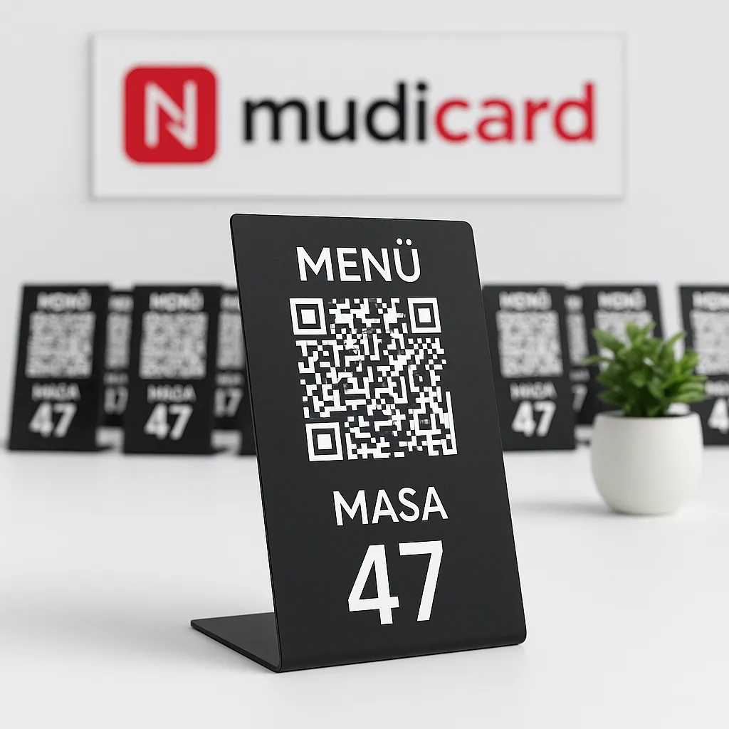 Siyah QR Menü Standı Numaralı Karekod Masa Standı fiyat, özellikler ve satın alma