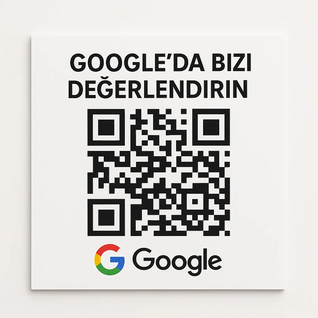 QR Google Takip Kart Etiketi Hızlı Yönlendirme Yorum