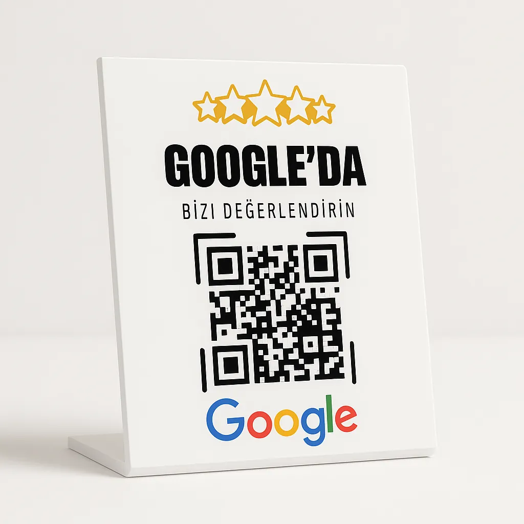 Pleksi Google Yorum Standı Masaüstü NFC İşletme Değerlendirme Kartı fiyat, özellikler ve satın alma