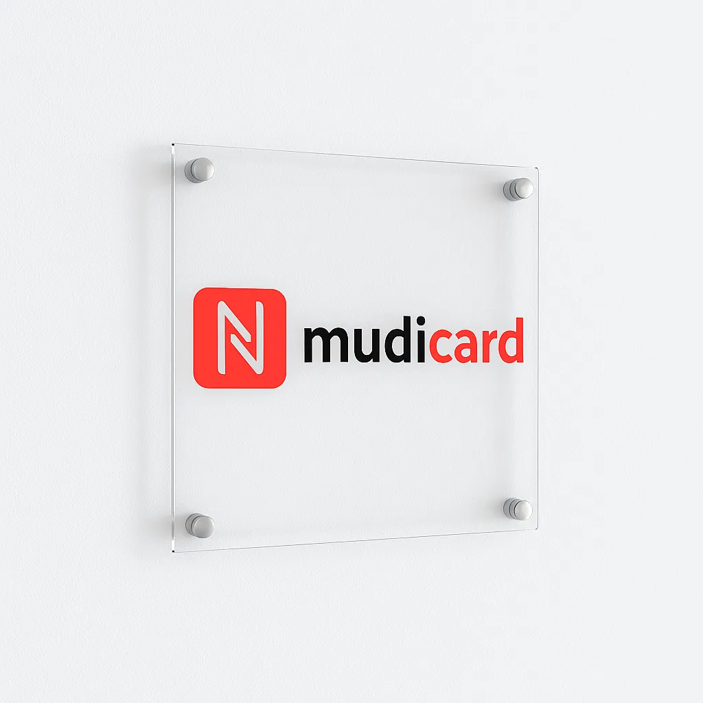 Pleksiglas Ofis Tabelası Şeffaf Akrilik Kapı İsimliği UV BaskıGravür Paslanmaz Standoff 25cmx33cm