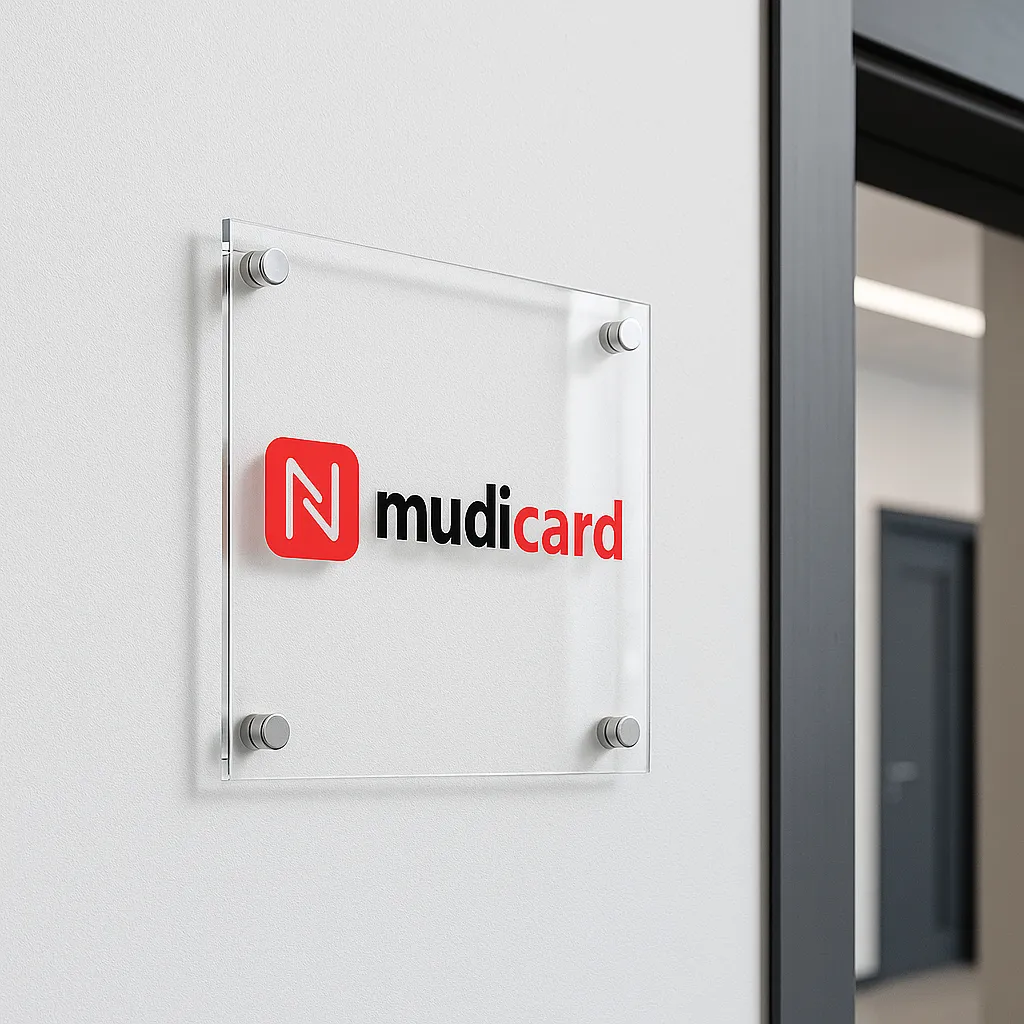 Pleksiglas Ofis Tabelası Şeffaf Akrilik Kapı İsimliği UV BaskıGravür Paslanmaz Standoff 25cmx33cm
