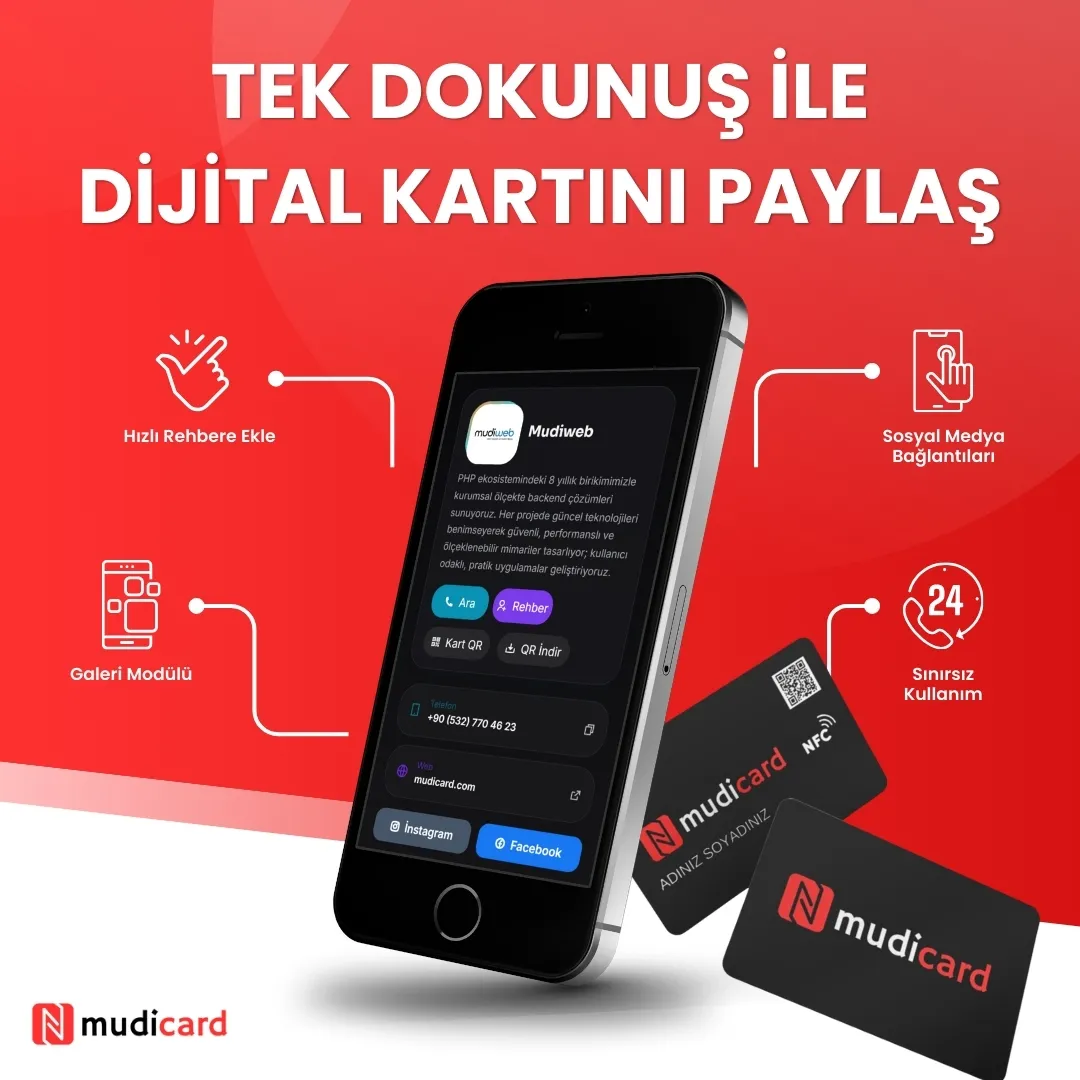 Siyah Premium NFC Dijital Kartvizit