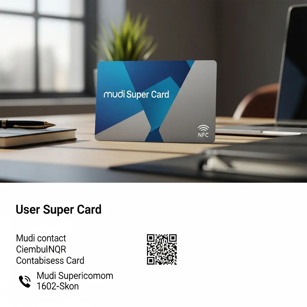 Mudi Süper Kart NFC QR: Modern Dijital Kartvizit ve Hızlı Paylaşım